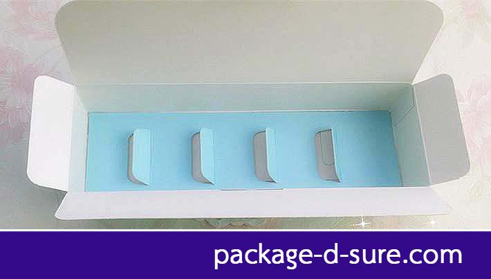 กล่องมาการอง 5 ชิ้น เปิดบน 6.7x21.3+4 สีฟ้า