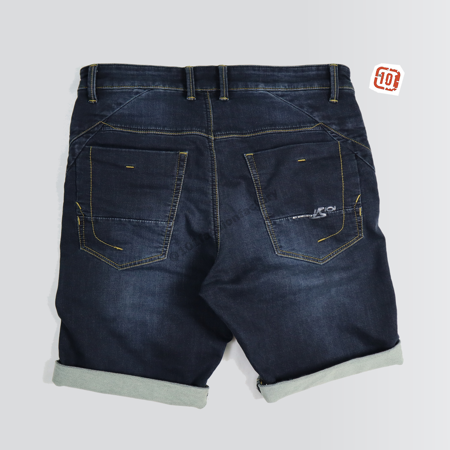 กางเกงยีนส์ขาสั้น US652/1 ยีนส์ผ้ายืดแฟชั่น ใส่สบาย สีเข้ม |US101