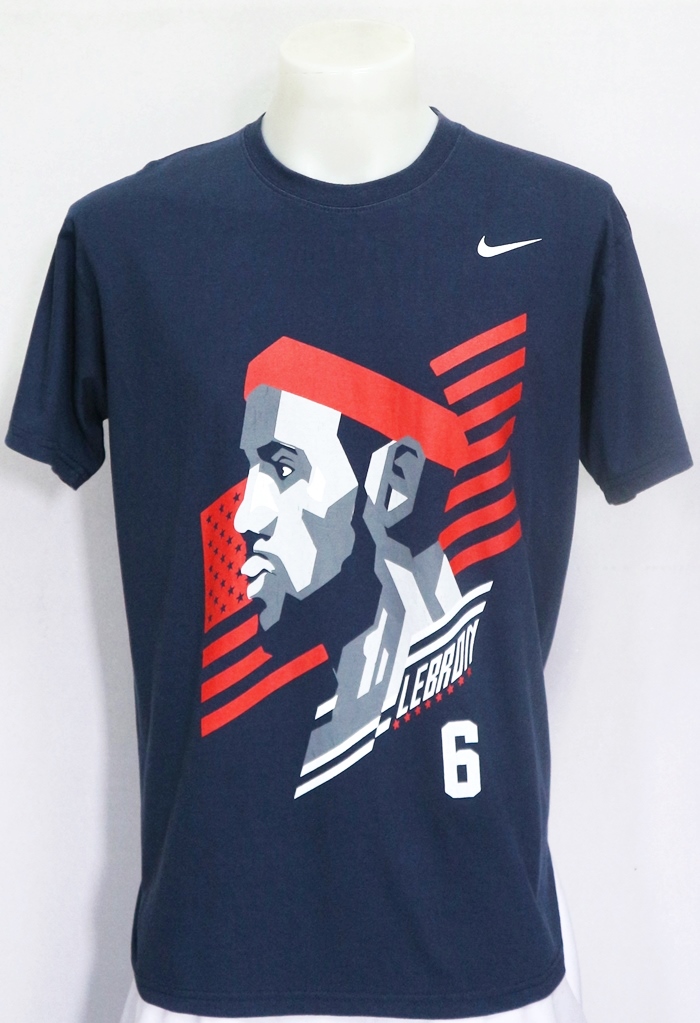 เสื้อยืดบาสเกตบอล NIKE USA LeBron James ไซส์ XL
