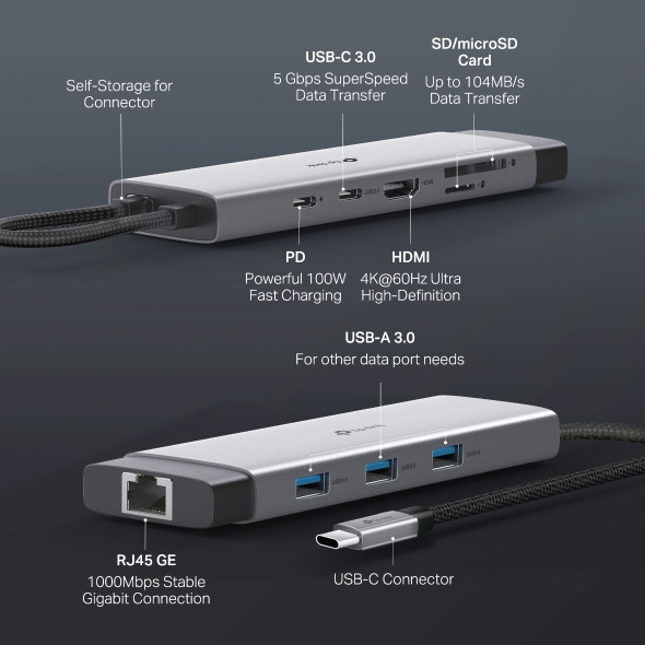 UH9120C USB Type-C 9 in 1 Hub