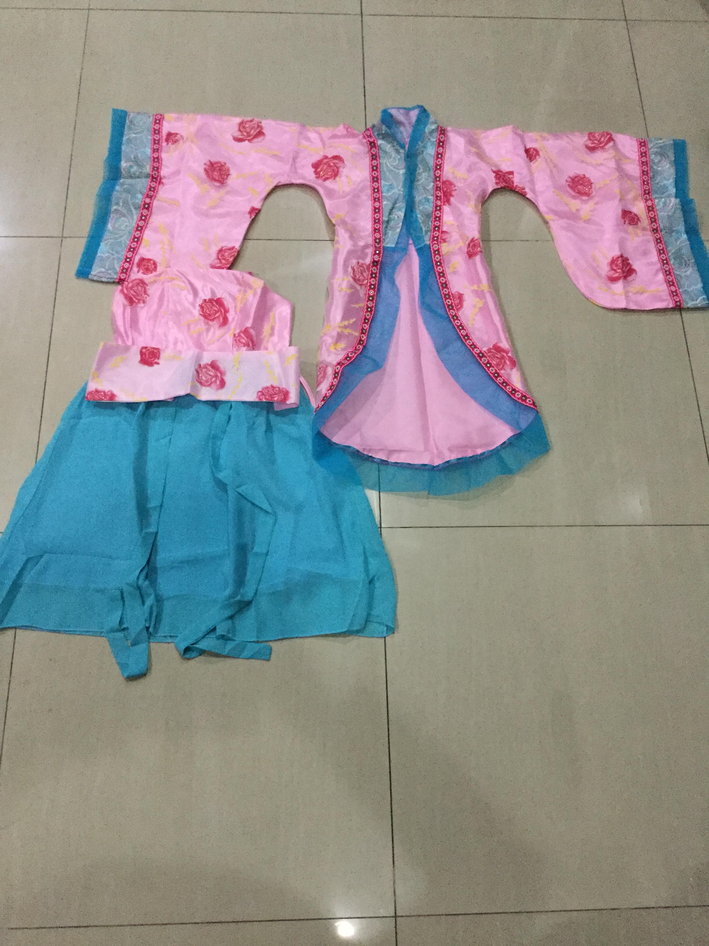 ชุดจีนเด็กราชวงศ์ถัง สีชมพู รหัส YB 75 สินค้าพร้อมส่ง