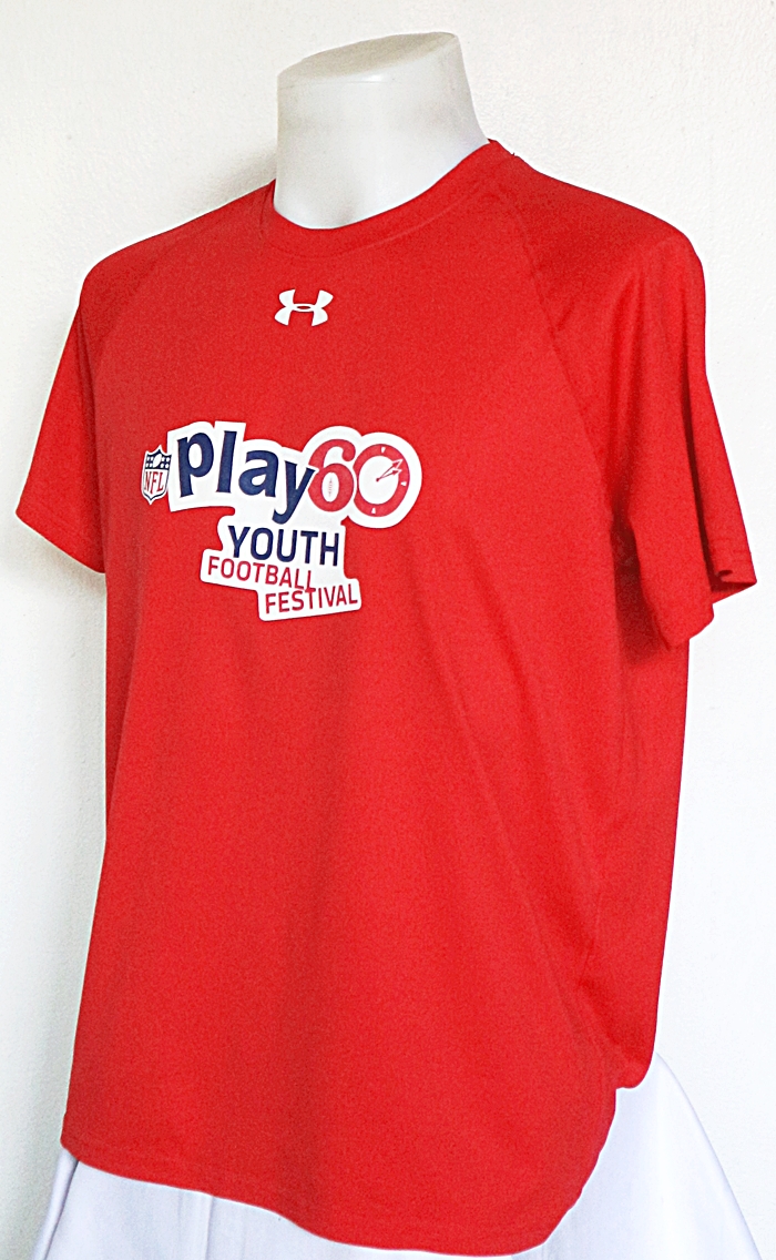 เสื้อออกกำลังกาย UNDER ARMOUR NFL สีแดง ไซส์ M รอบอก 44 นึ้ว