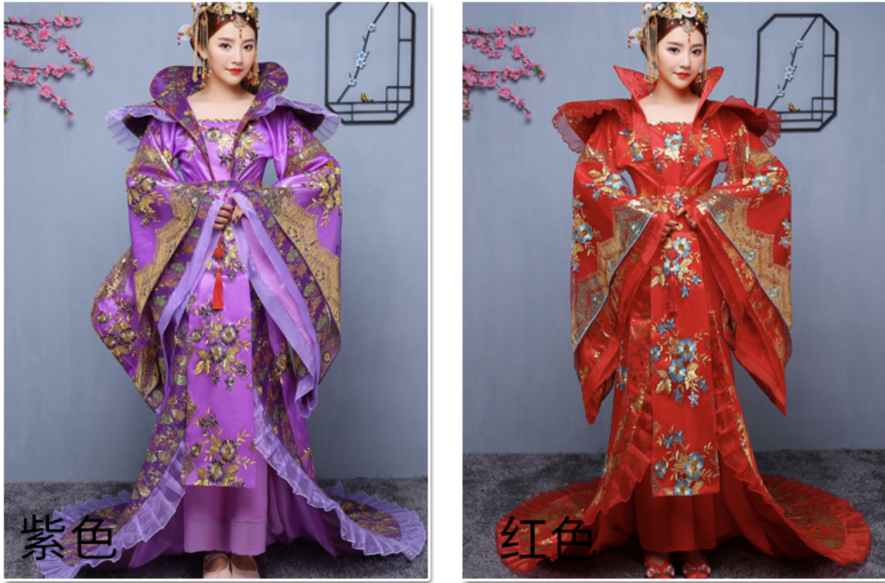 ชุดราชินีถัง สีม่วง รหัส RPN 274 สินค้าพร้อมส่ง