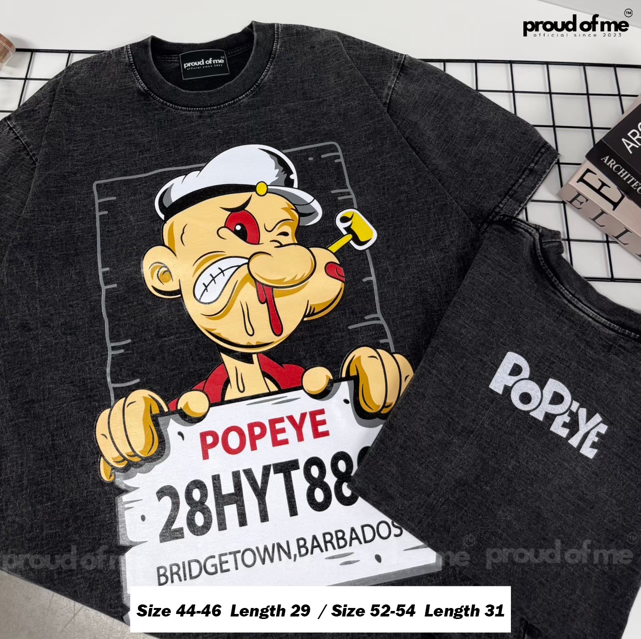เสื้อยืดงานฟอกลาย POP EYE