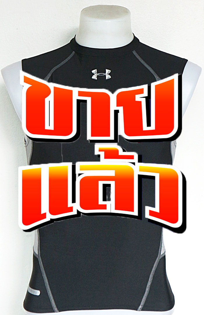 เสื้อรัดกล้ามเนื้อ UNDER ARMOUR METAL แขนกุด สีดำ ไซส์ M
