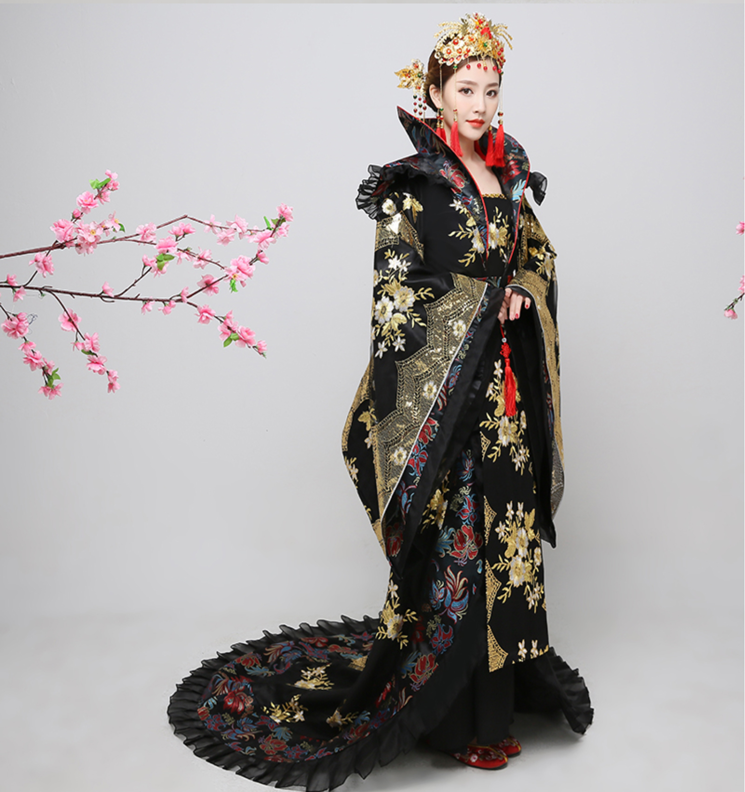 ชุดราชินีถัง สีดำ รหัส RPN 274 สินค้าพร้อมส่ง