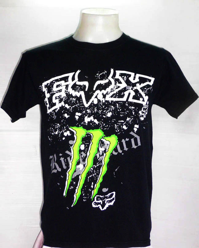 เสื้อยืด FOX MONSTER ENERGY brand FRUIT OF THE LOOM