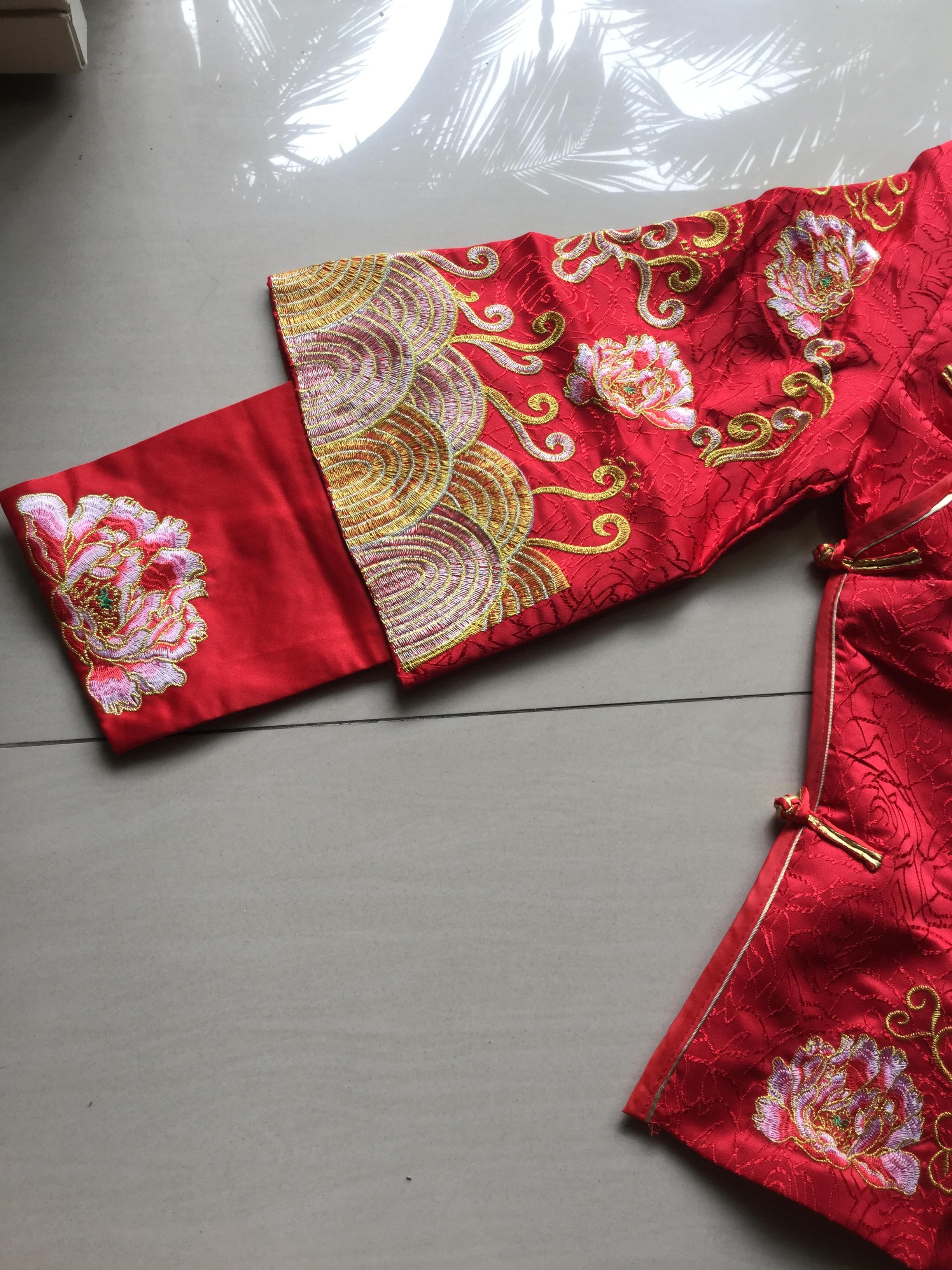 ชุดเจ้าสาวสีแดง รหัส WED#5# 143 สินค้าพร้อมส่ง