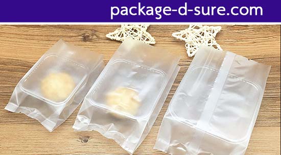 ถุงซีลกลางขยายข้าง กึ่งขุ่น ไซส์กลาง 6.5x11.5+2.7 แพ็ค 100 ใบ