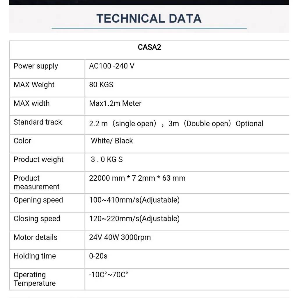 ประตูอัตโนมัติราคาพร้อมติดตั้ง Auto Door ประตูออโต้ ชุดรางเลื่อน บานเลื่อนอัตโนมัติ Single door - CASA2