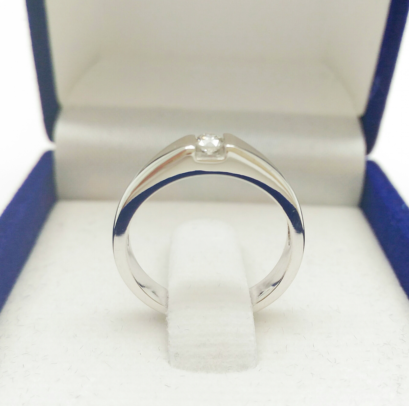 แหวนเพชรเบลเยี่ยมแท้ 0.10 cts ทองคำขาวแท้