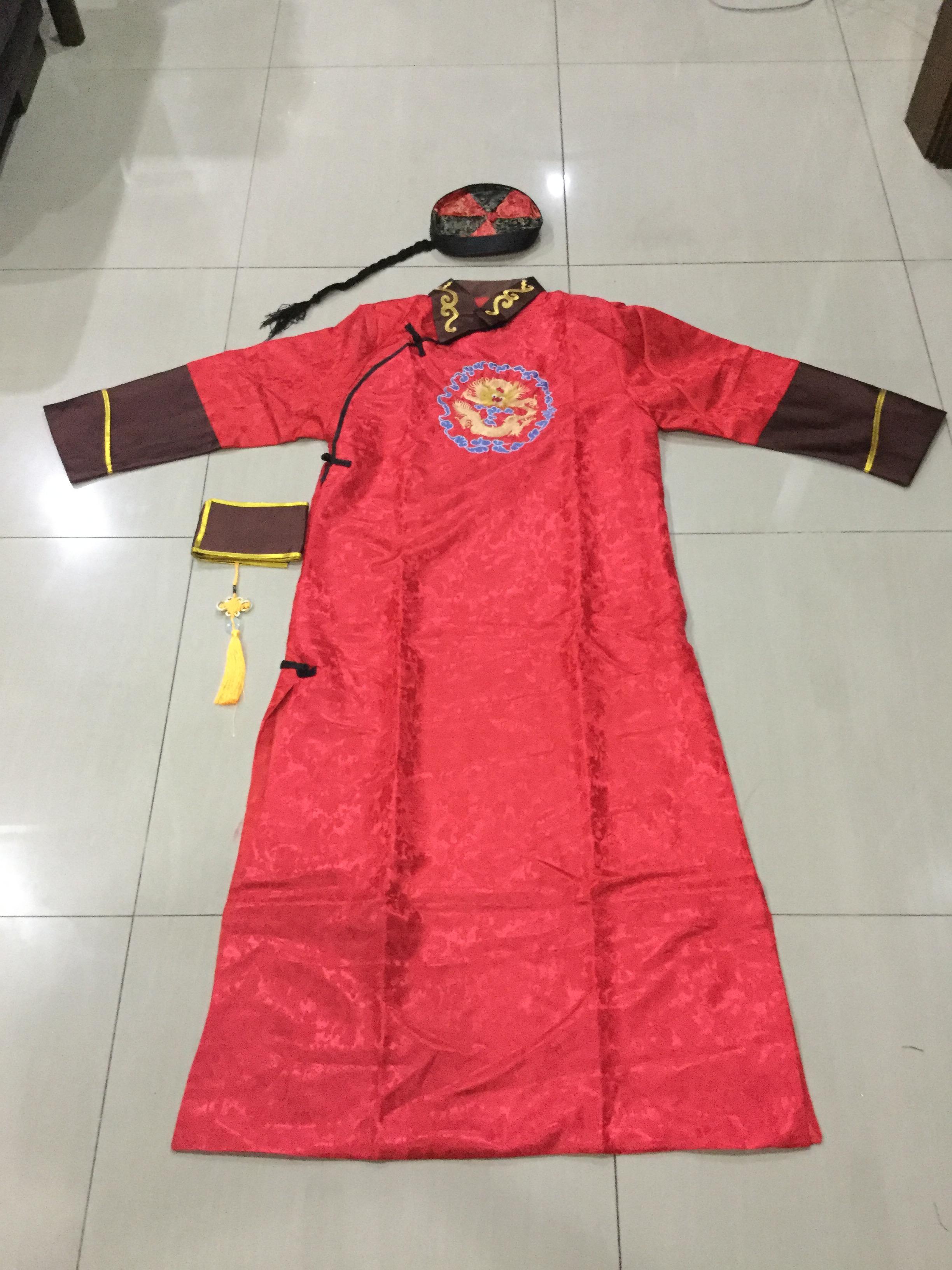 ชุดองค์ชายราชวงศ์ชิง สีแดง รหัส.C95 สินค้าพร้อมส่ง