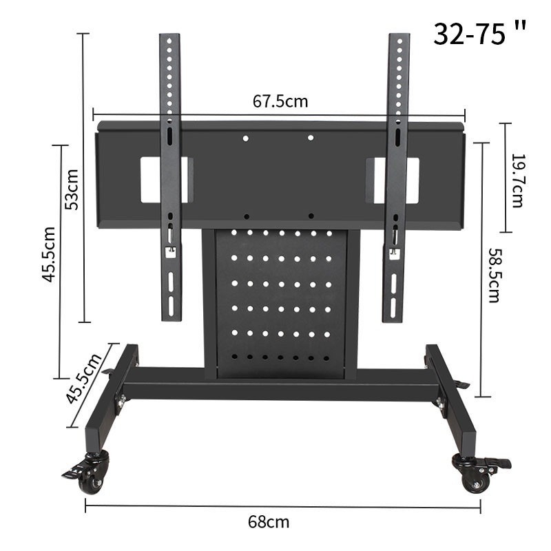 Gnn-HB75ขาตั้งทีวีเคลื่อนที่แบบต่ำ(HB75 ) ขาทีวีห้องประชุม โชว์รูม รองรับ31-75” สูง79CM