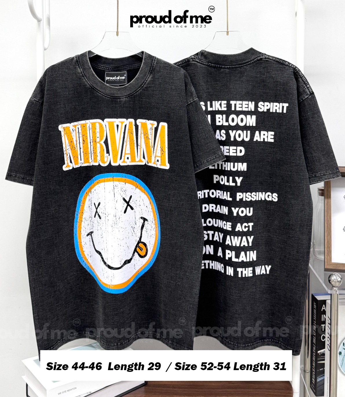 เสื้อยืดงานฟอกลาย NIRVANA