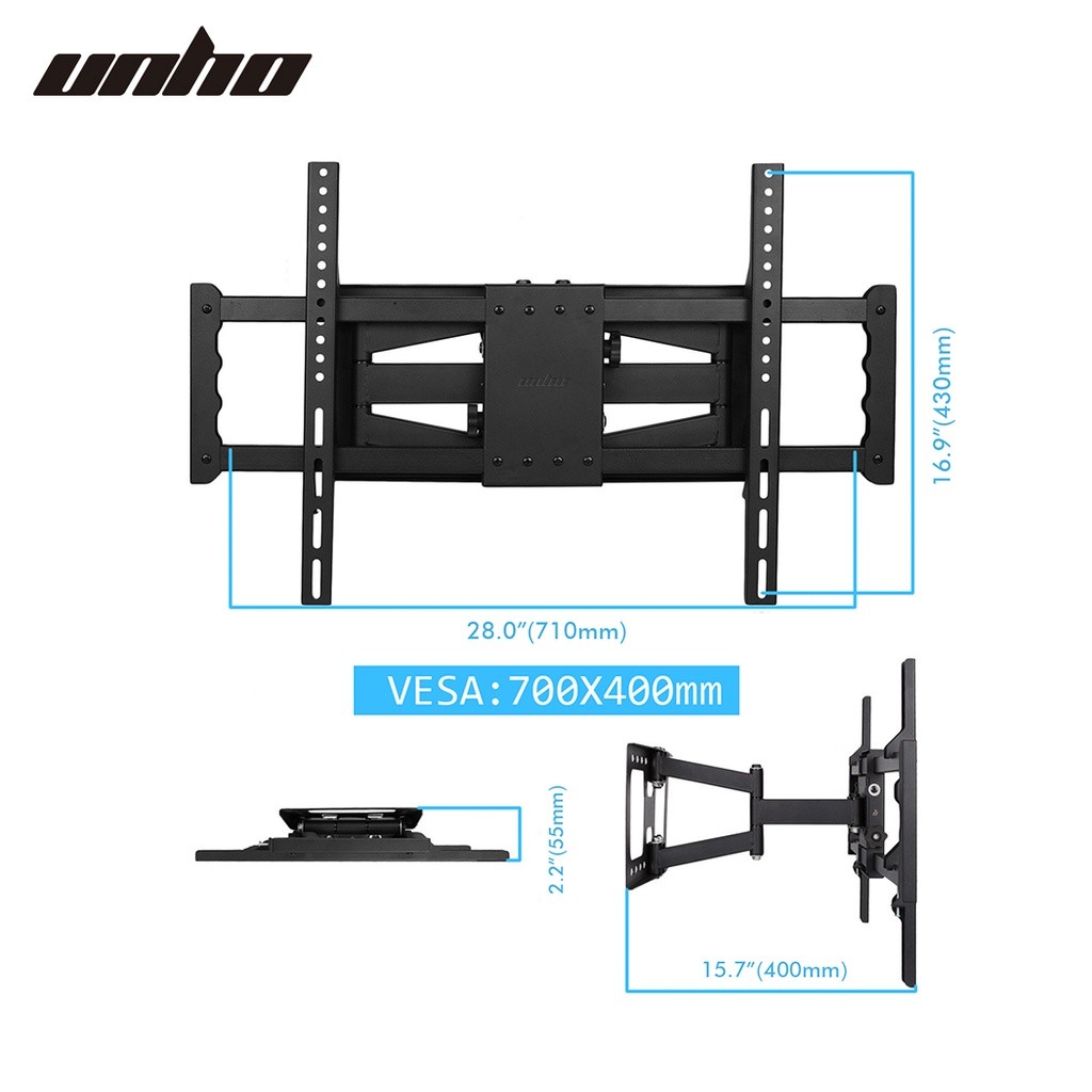 ขาแขวนทีวี 32-80” ทีวีติดผนัง (ปรับหมุนซ้ายขวาได้/ก้ม-เงยได้) LCD/LED Full Motion TV Wall Mount Articulating for 30-85"