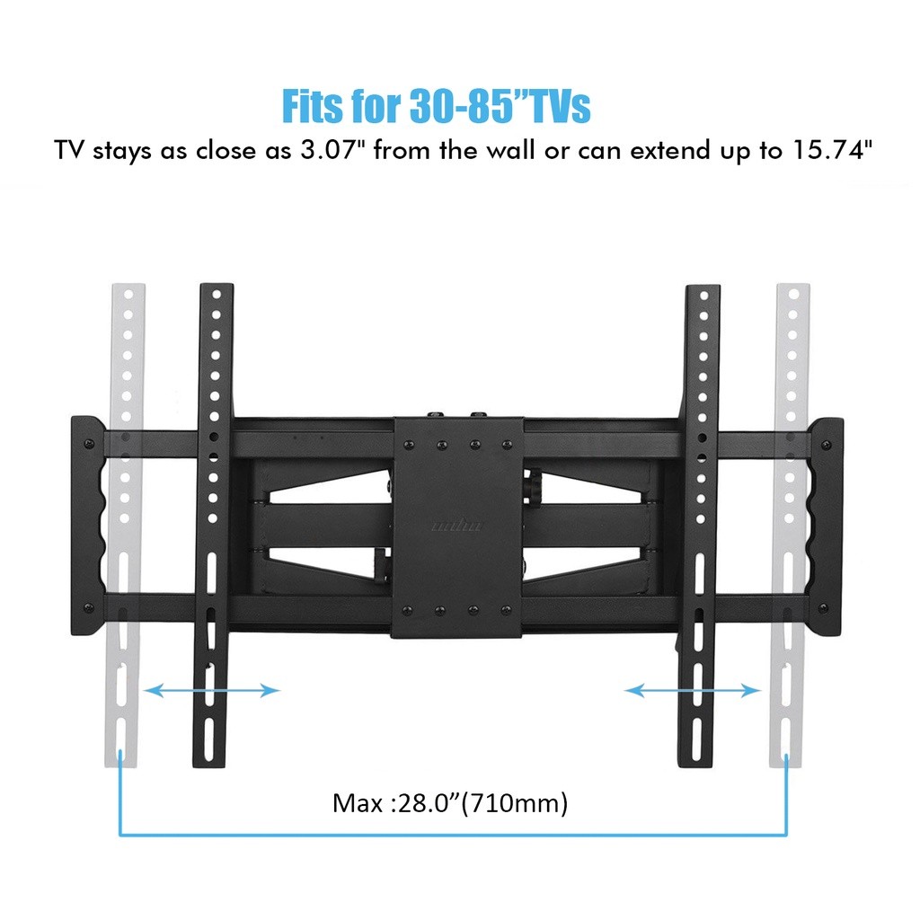 ขาแขวนทีวี 32-80” ทีวีติดผนัง (ปรับหมุนซ้ายขวาได้/ก้ม-เงยได้) LCD/LED Full Motion TV Wall Mount Articulating for 30-85"