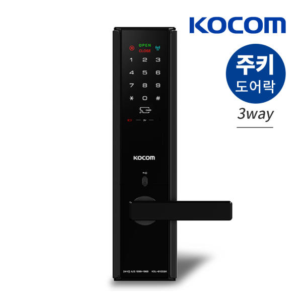 กลอนประตูดิจิตอล Digital Door Lock KOCOM KDL-6100SK รุ่นขายดีงานโครงการ รหัส การ์ด กุญแจ (Remote และ Application เป็น Option เสริม)