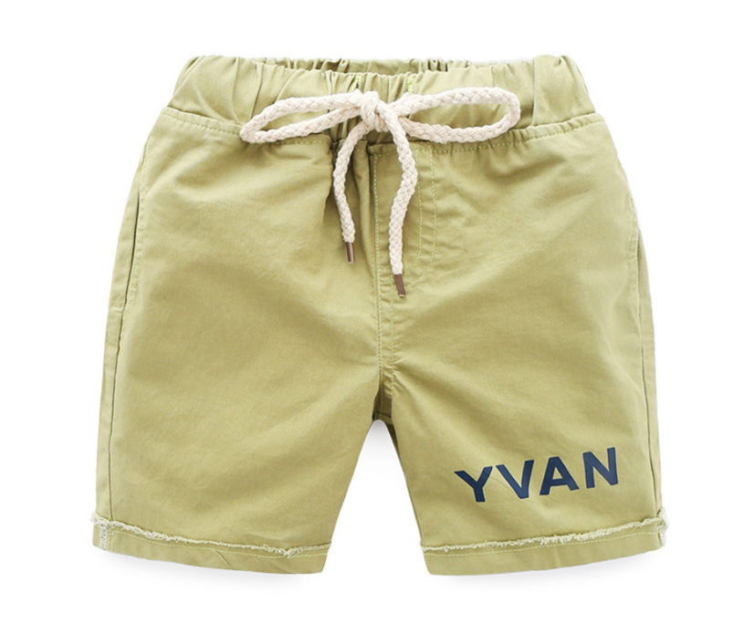 กางเกงขาสั้นเด็ก สีเขียว Size 110, 130
