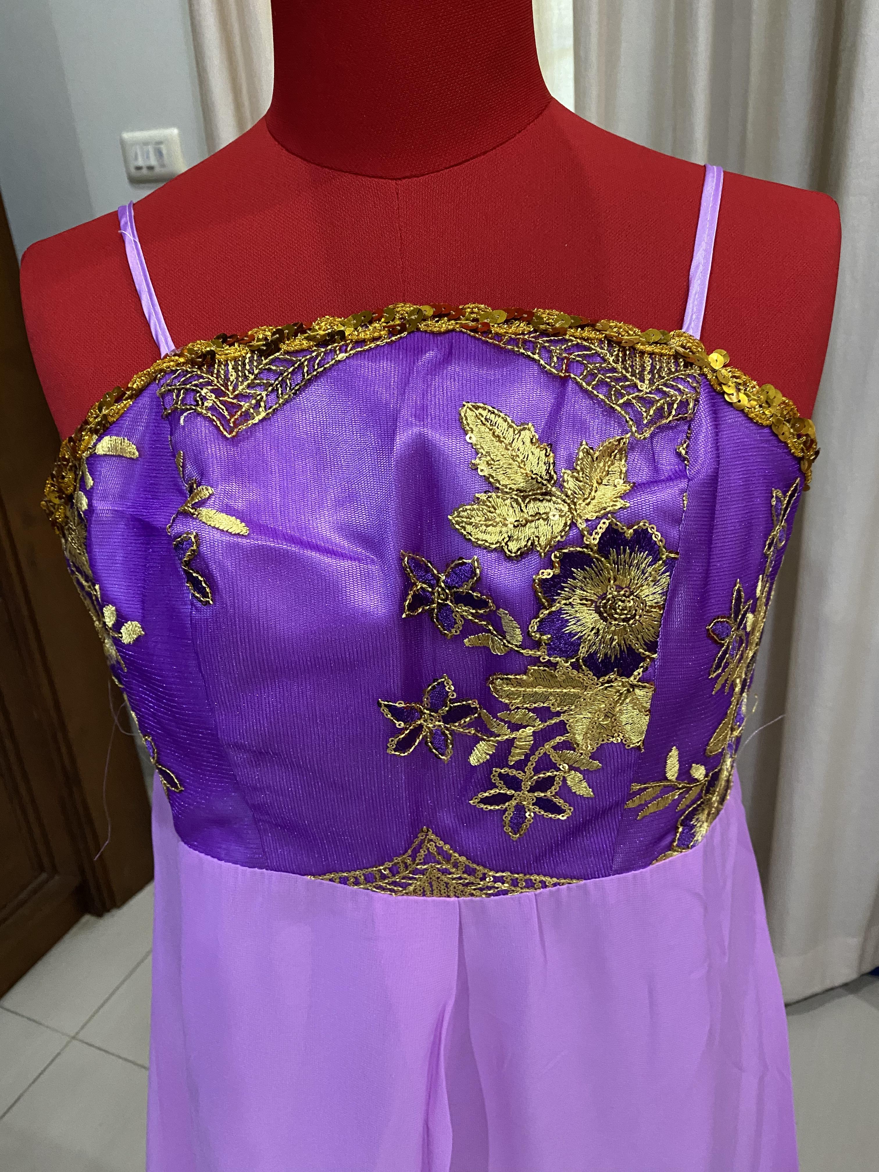 ชุดราชินีถัง สีม่วง รหัส RPN 274 สินค้าพร้อมส่ง