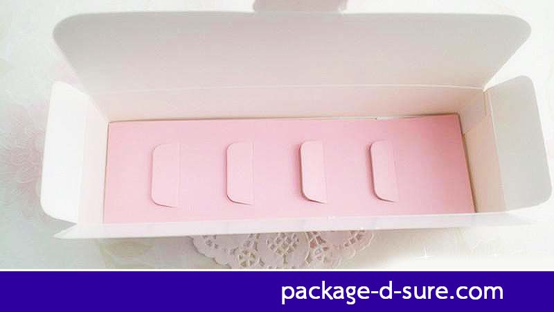 กล่องมาการอง 5 ชิ้น เปิดบน 6.7x21.3+4 สีชมพู