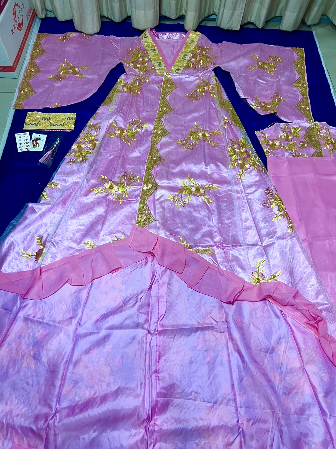 ลูกค้า จองเช่า #ชุดเจ้าหญิงฮั่นฝูสีแชมพู. รหัส FHN198 สินค้าพร้อมส่ง