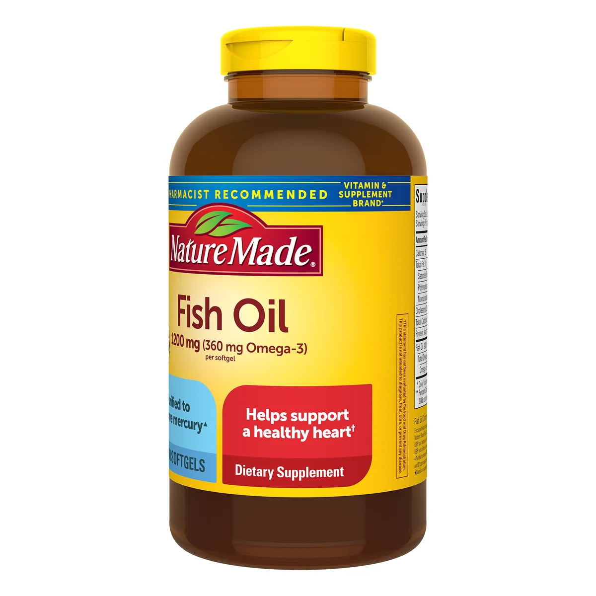 Nature Made Fish Oil 1200mg 300 softgels หมดอายุ 03/2027