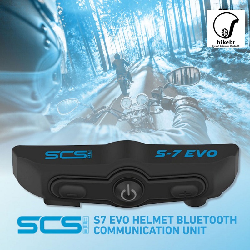 SCS S7 EVO บลูทูธติดหมวกกันน็อค Motorcycle Helmet Intercom Bluetooth Headset (แพคเดี่ยว)