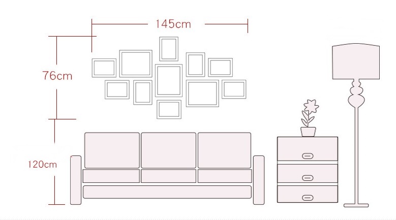 Black&White11 (Nordic) ชุดกรอบรูปติดผนัง (กรอบไม้) สีขาวดำ11 ชิ้น - กรอบรูปตกแต่งบ้าน มีภาพตามแบบให้พร้อมวัสดุติดตั้ง Gallery Wall Frames สำเนา สำเนา