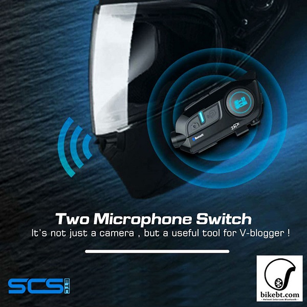 SCS S11 บลูทูธติดหมวกกันน็อคมีกล้อง Motorcycle Helmet Bluetooth (Conference Intercom + Action Camera) แพคเดี่ยว