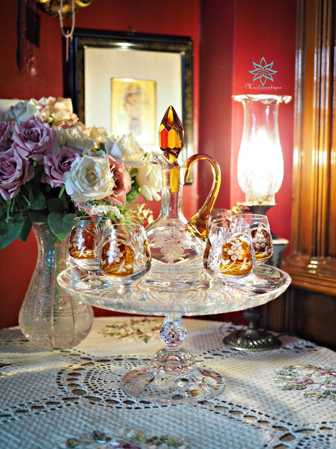 Crystal Bohemians wine set