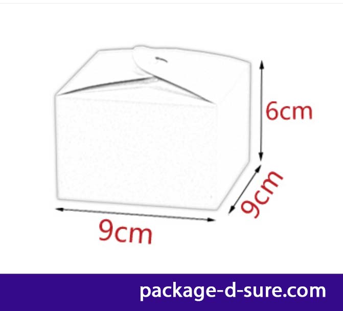 กล่องสี่เหลี่ยมจัตุรัส เปิดสี่ด้าน 9x9x6 กระดาษชมพู ไมุ่มัน