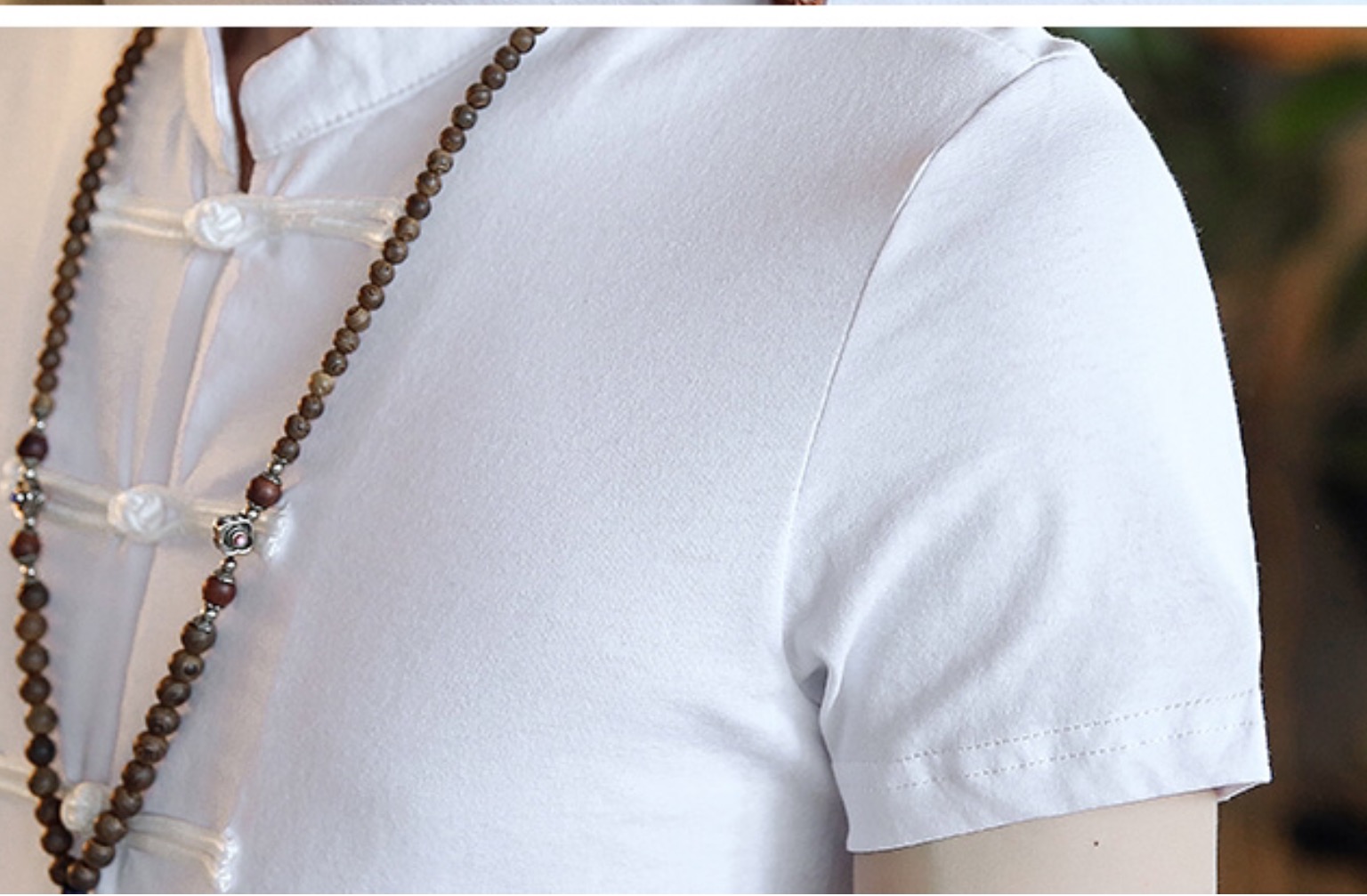 เสื้อผู้ชาย ผ้าฝ้าย+spandex+ยืดสีขาว รหัส SH 71 สินค้าพร้อมส่ง