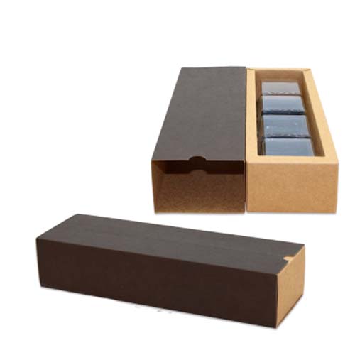 โปรโมชั่น//กล่องคราฟทรงยาว ไซส์เล็ก แบบสวมน้ำตาลเข้ม 24.6x7.8+5.2