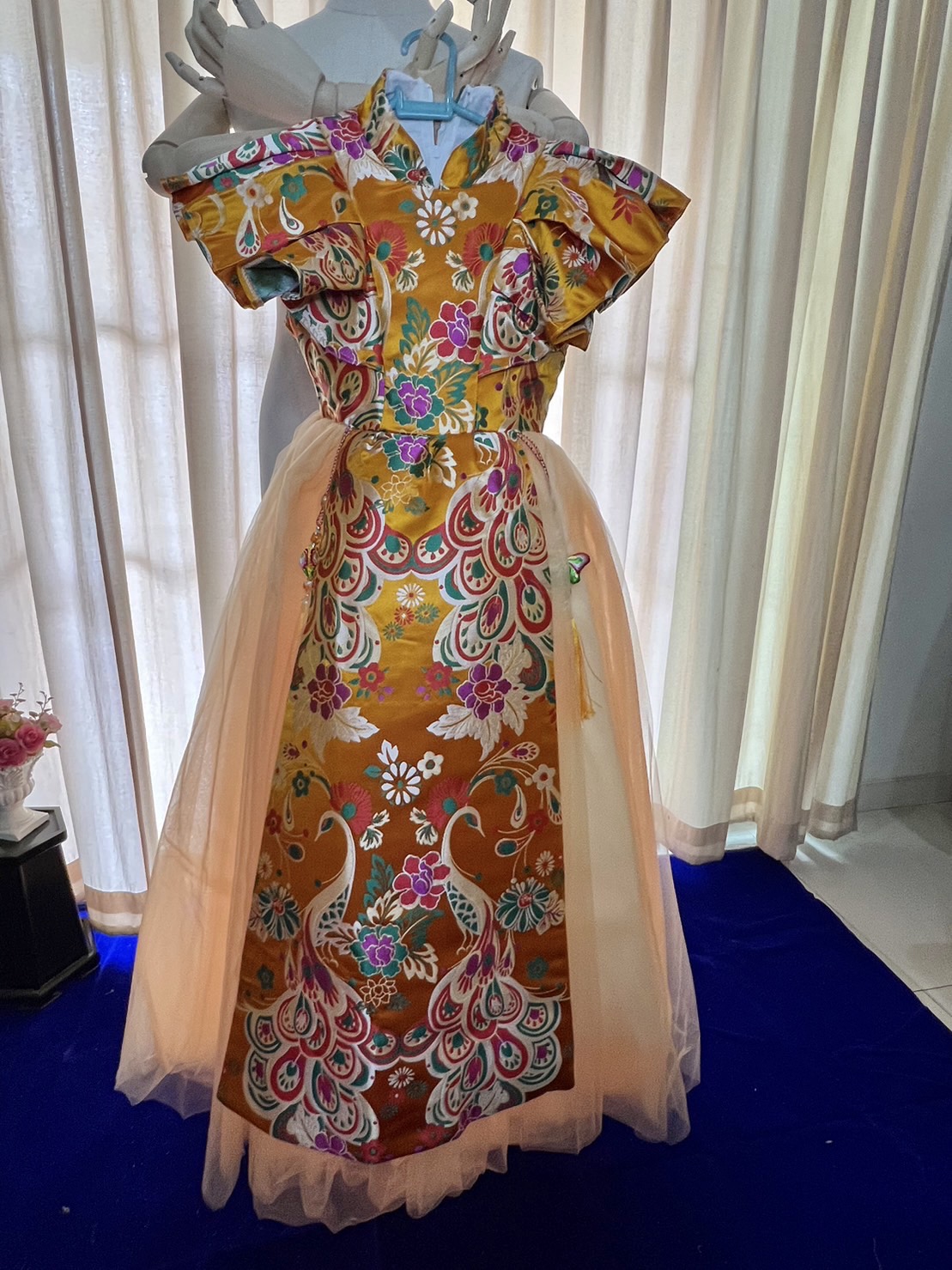 #ชุดเจ้าหญิงสีเหลือง . รหัส HI298 สินค้าพร้อมส่ง