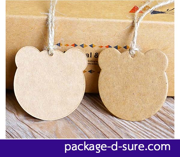 ป้าย TAG กระดาษคราฟ 5 cm พร้อมเชือกปอร้อยหู แพ็ค 25 ใบ