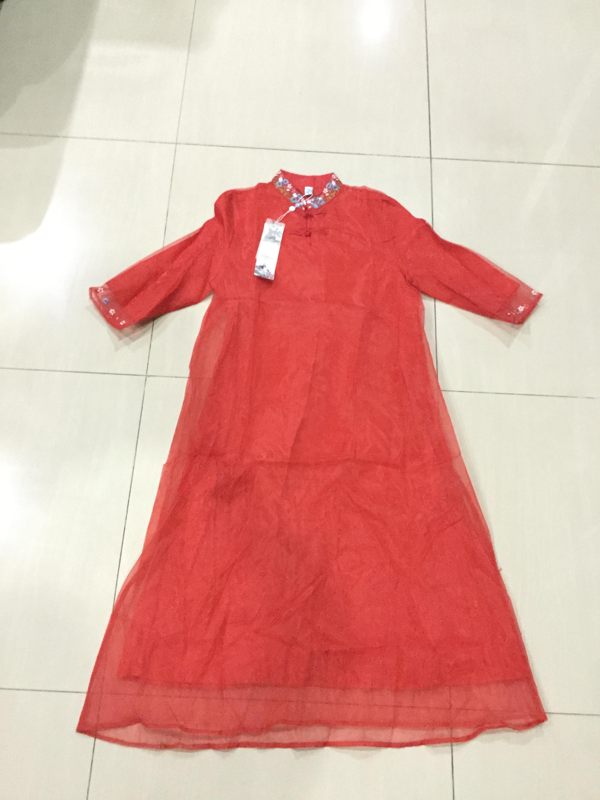 เดรสสีแดง รหัส G 82 สินค้าพร้อมส่ง