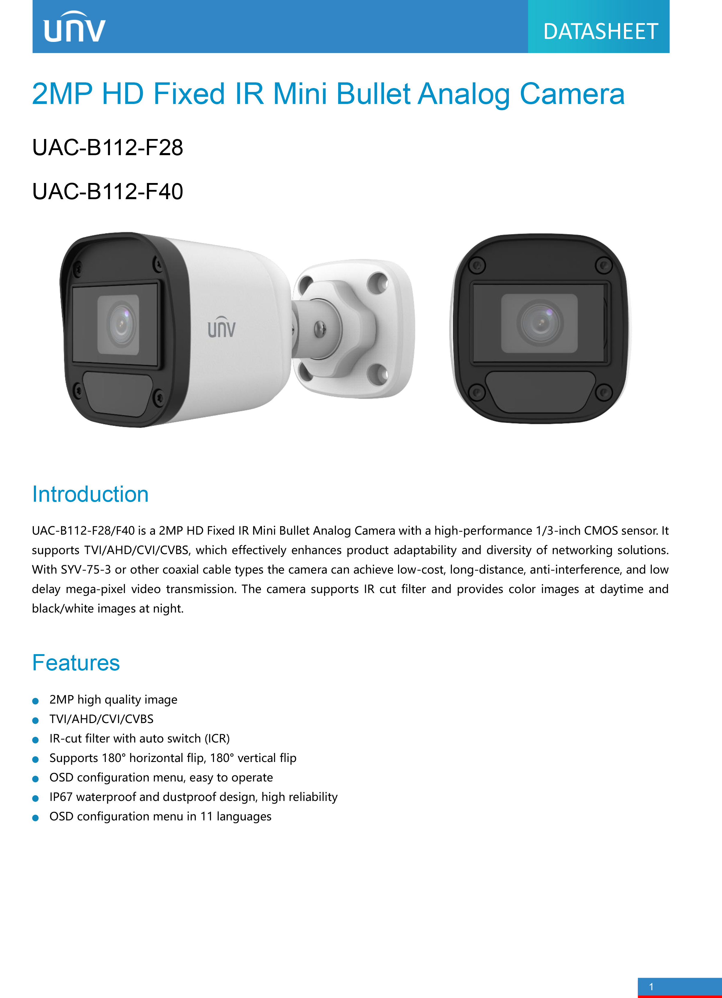 ชุดกล้องติดตั้งเอง Uniview 2MP 4ตัว รับประกันสินค้า 3 ปี **สินค้าหมดแล้วหมดเลย