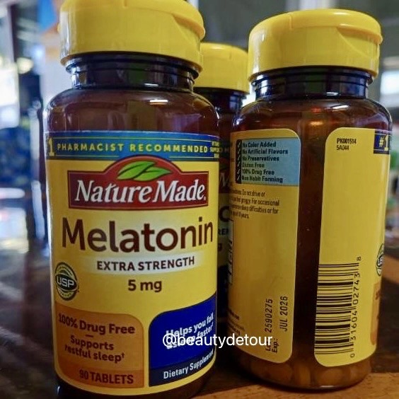 Nature Made Melatonin 5mg 90 เม็ด หมดอายุ 10/2026