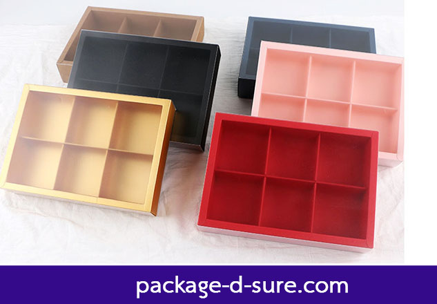 โปรโมชั่น//กล่องเปี๊ยะ 6 ช่อง สีชมพู ฝาสวมพลาสติกขุ่น