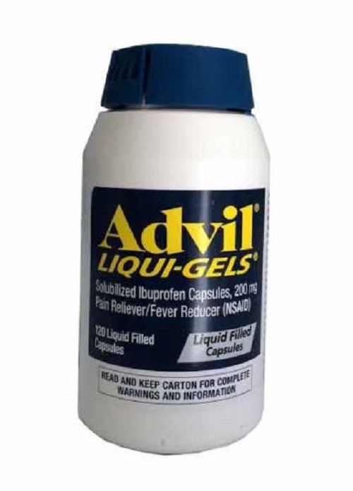 Advil Liqui-Gels 120 Liquid Gels ยาแก้ปวดลดไข้แอดวิล 120 เม็ดเจล หมดอายุ 06/2027