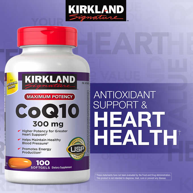 Kirkland Maximum Potency CoQ10 300mg - 100 เม็ด หมดอายุ 11/2026