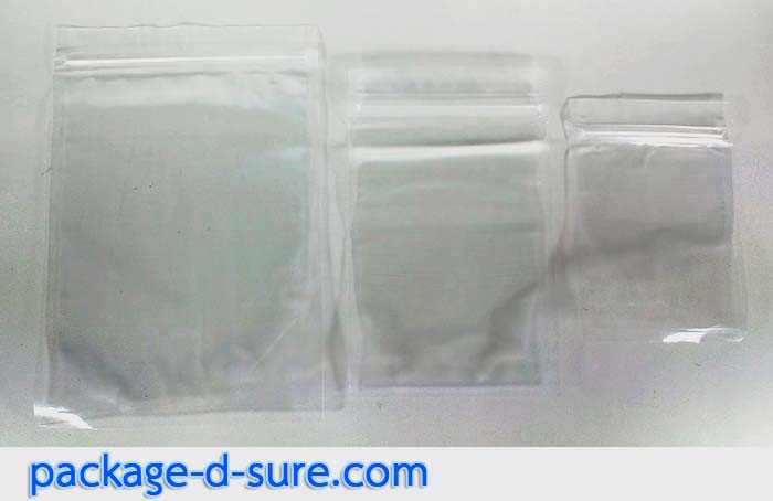 ถุงพลาสติกใส ไม่ตั้ง มีซิป แพ็ค 50 ใบ