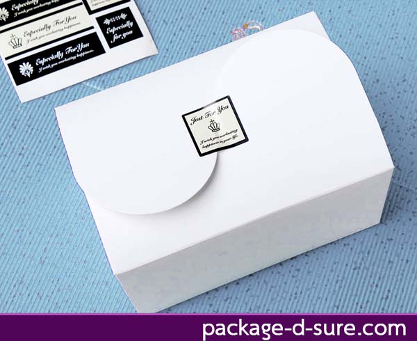 กล่องสี่เหลี่ยม ทรงสูง พับบนสองข้าง 10.5x15x9 สีขาว