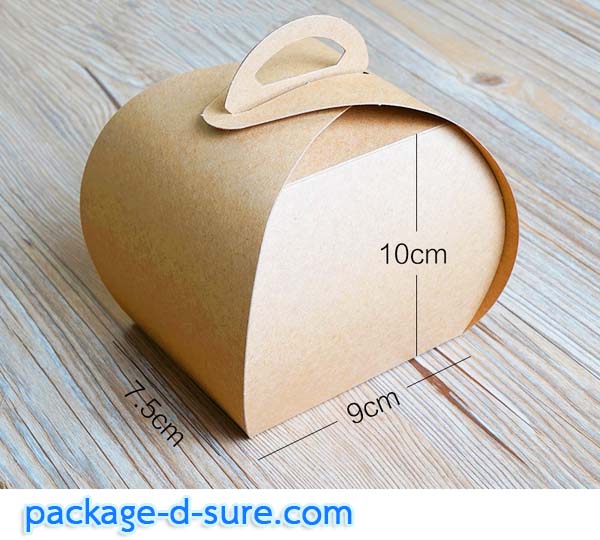 กล่องหูหิ้ว ทรงโดม เปิดบน 2 ด้าน 9x7.5x10 ลายดอกไม้ สีรุ้ง