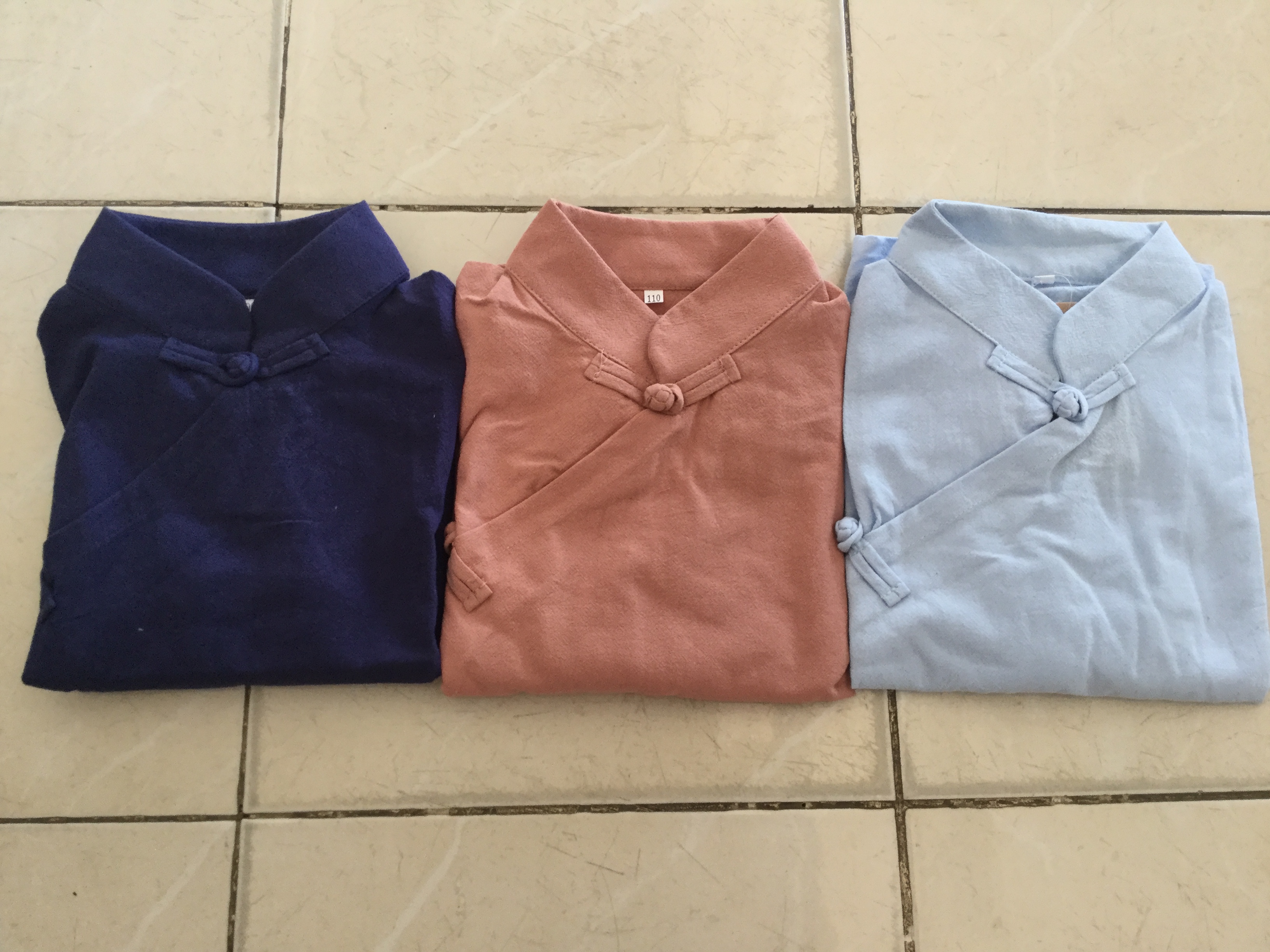 ชุดจีนเด็กชาย สีฟ้า ผ้าฝ้าย รหัส BBB65 สินค้าพร้อมส่ง