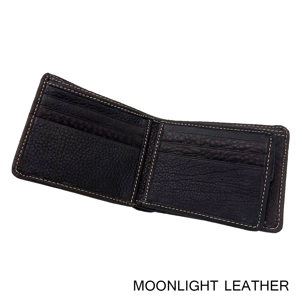 กระเป๋าสตางค์ชายหนังแท้ รุ่น Less But More Ep.09 มีกระเป๋าใส่เหรียญ หนังนุ่มมาก แข็งแรง ไม่ลอกร่อน สีดำ มีกล่องพร้อมเป็นของขวัญได้