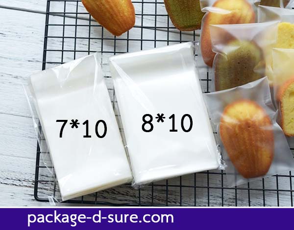 ถุงคุกกี้แถบกาว 7x10 เนื้อกึ่งขุ่น ไม่มีลาย แพ็ค 100 ใบ