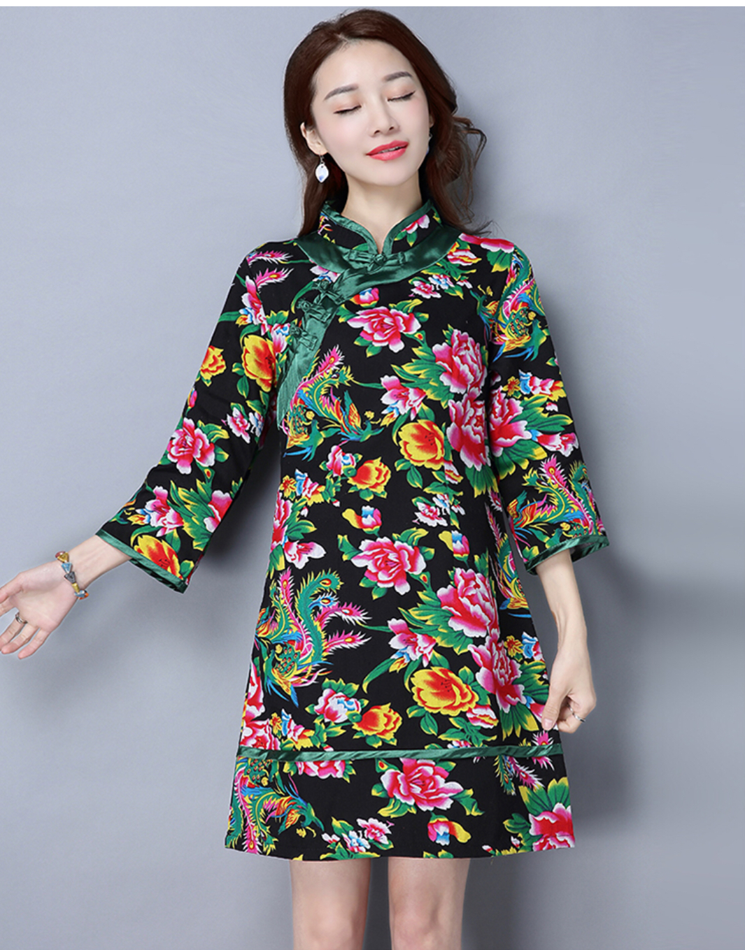 เดรสสีดำ ผ้าฝ้าย รหัส R52 สินค้าพร้อมส่ง