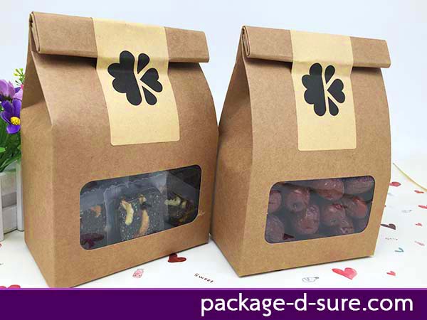 โปรโมชั่น//ถุงคราฟฐานตั้ง ไม่มีหูหิ้ว เจาะสี่เหลี่ยมใส 7x13x18.5