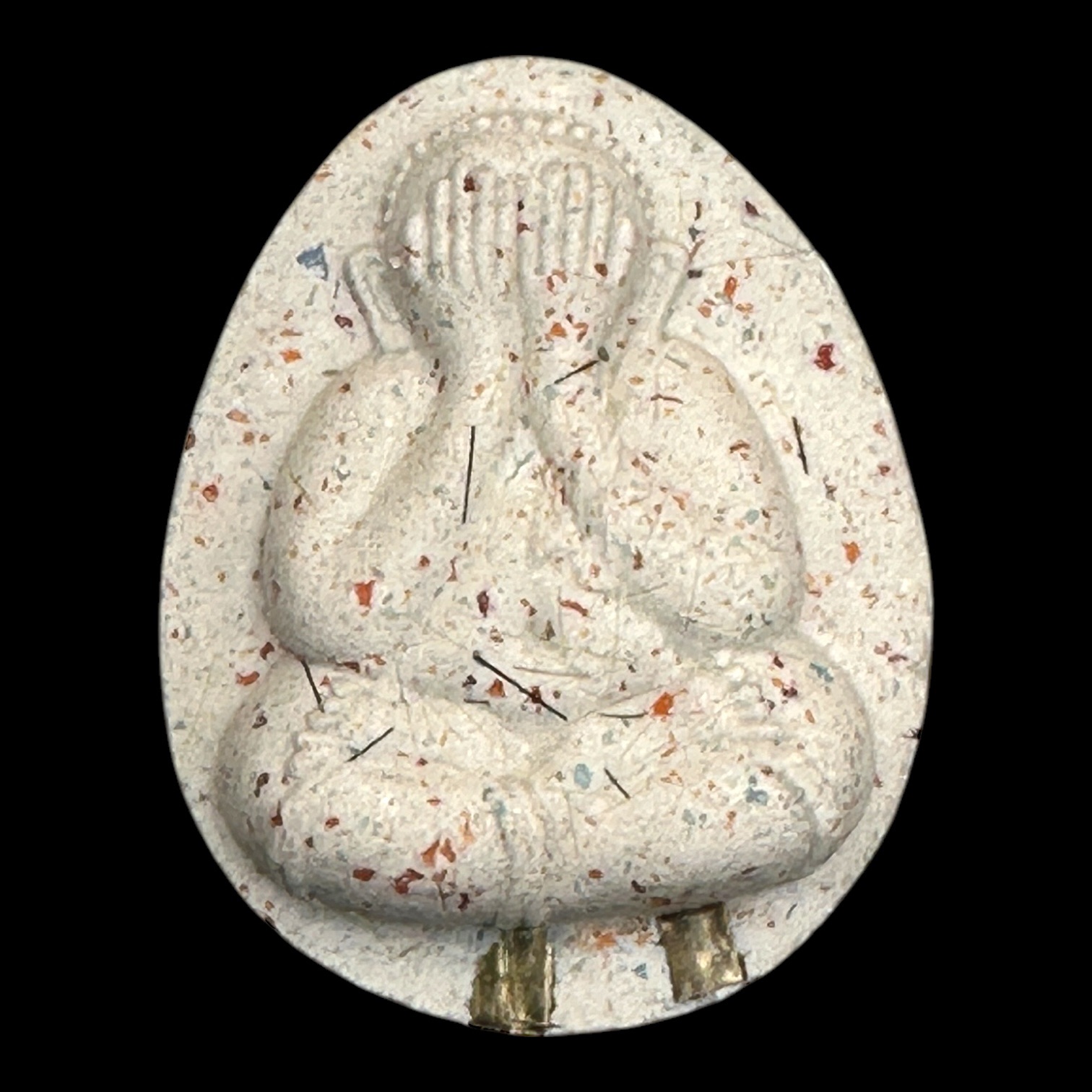 พระปิดตาจัมโบ้สอง ดวงดี เนื้อผงธูปสีขาว หลวงปู่นน จนฺทวิโร วัดเขาพรานธูป จ.ประจวบคีรีขันธ์